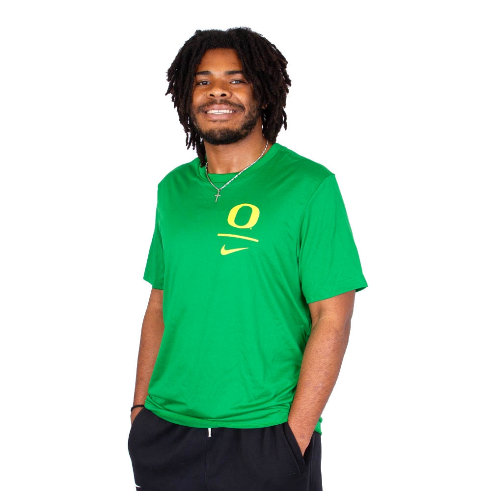 Classic Oregon O, Nike, Green, Crew Neck, Cotton, Men, Legend, T-Shirt, 853980